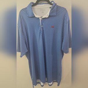 Perlis Blue Hexagon Men's Polo Shirt